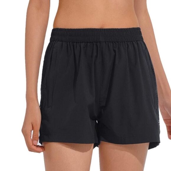Women’s Black Quick Dry Workout Shorts - Picture 1 of 3